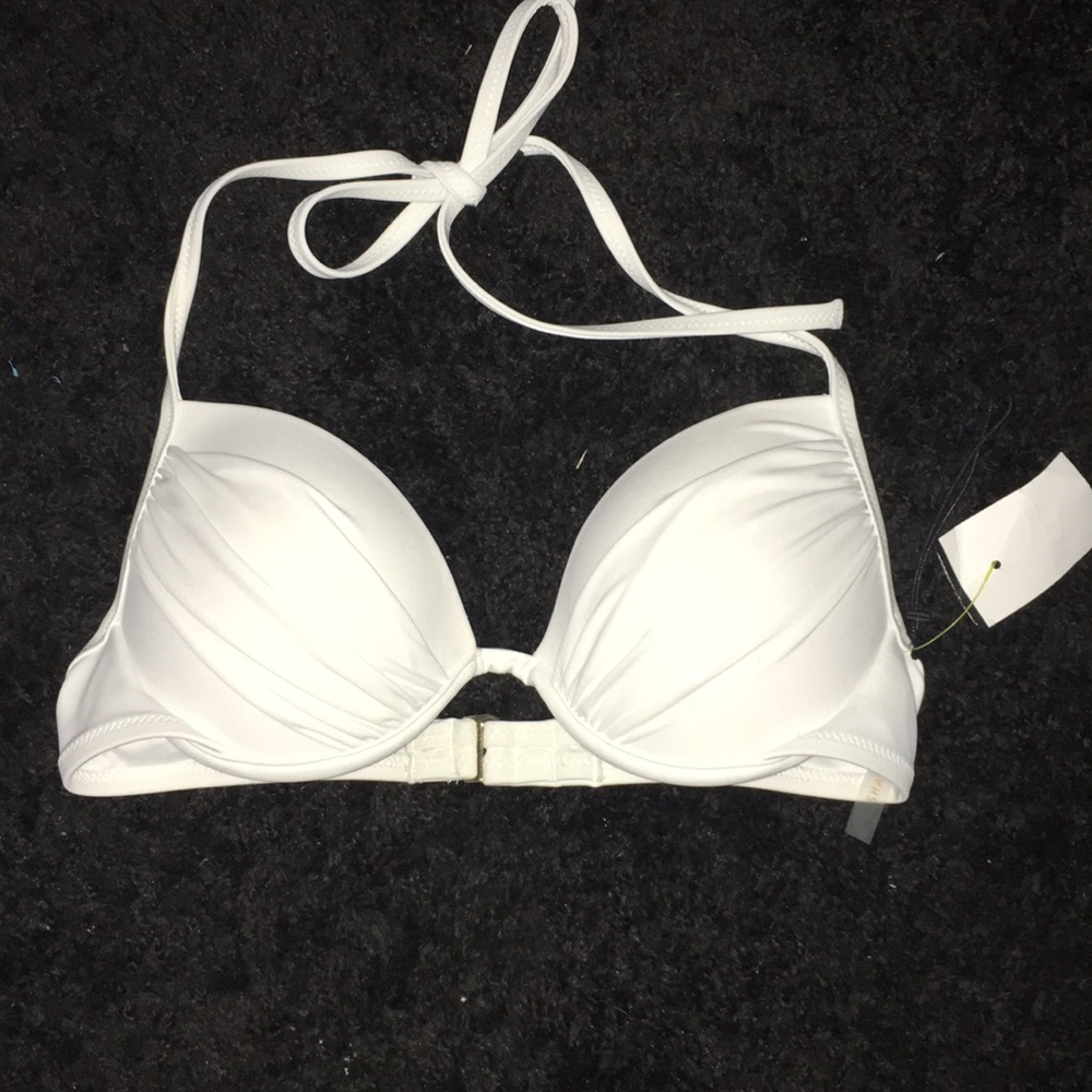 Bikini halter top sexy white 34B